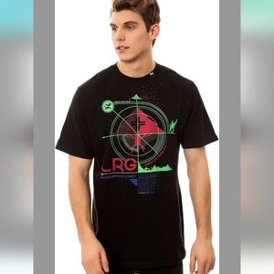 M414) LRG Lifted Research Group Black Short Sleeve Tee Size Small